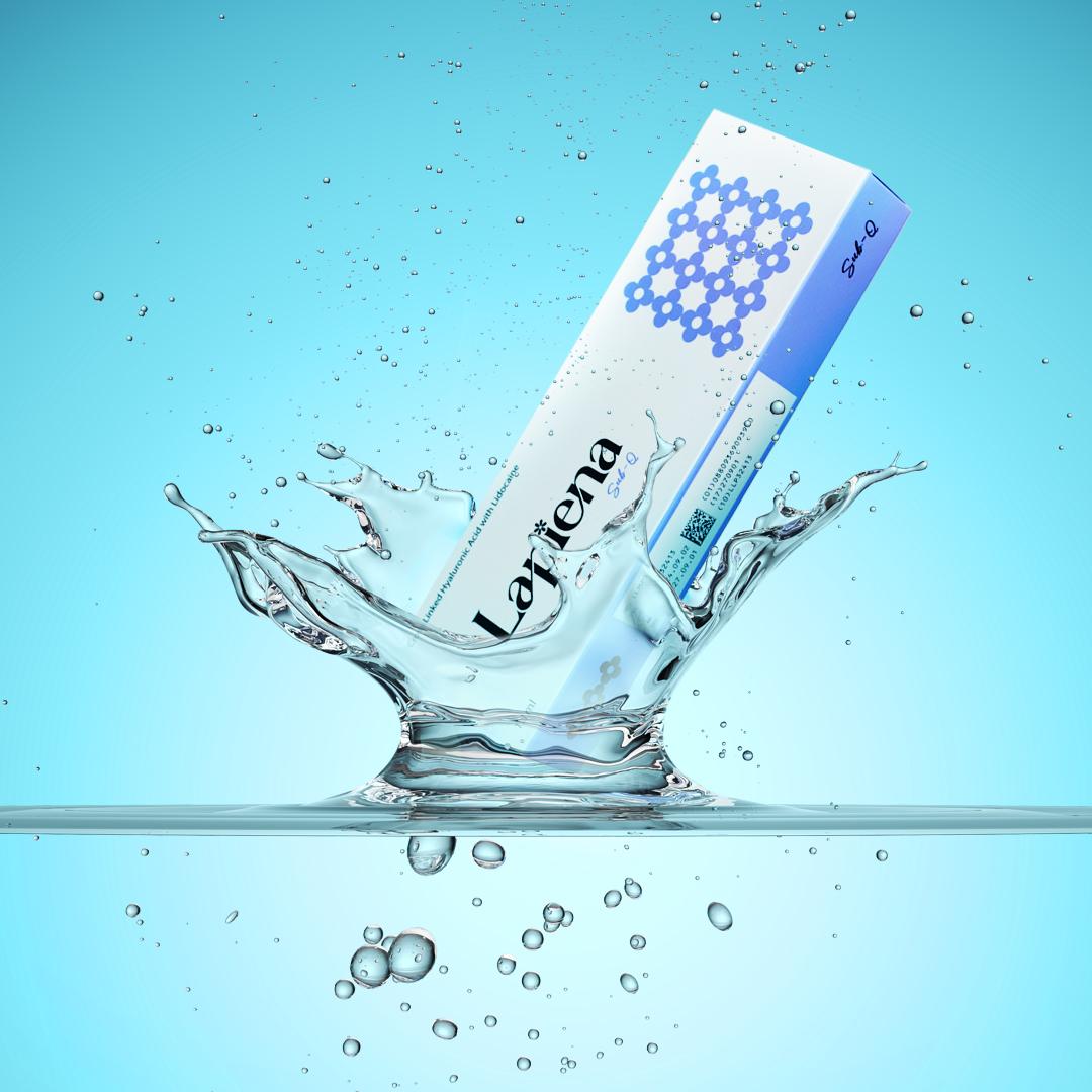 lapiena subq product in blue water background