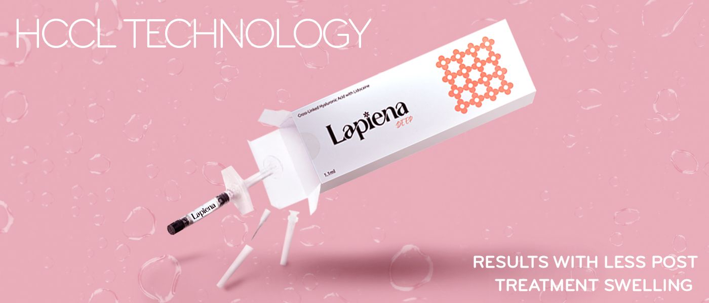 lapiena deep product on a pink background hccl technology